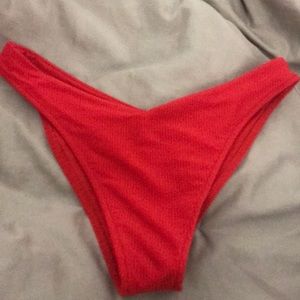Frankie’s Bikinis red bikini bottom